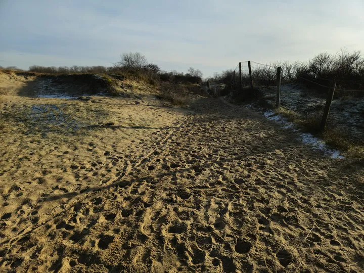 Oostnieuwkerke duinen wandeling in de koude (België)